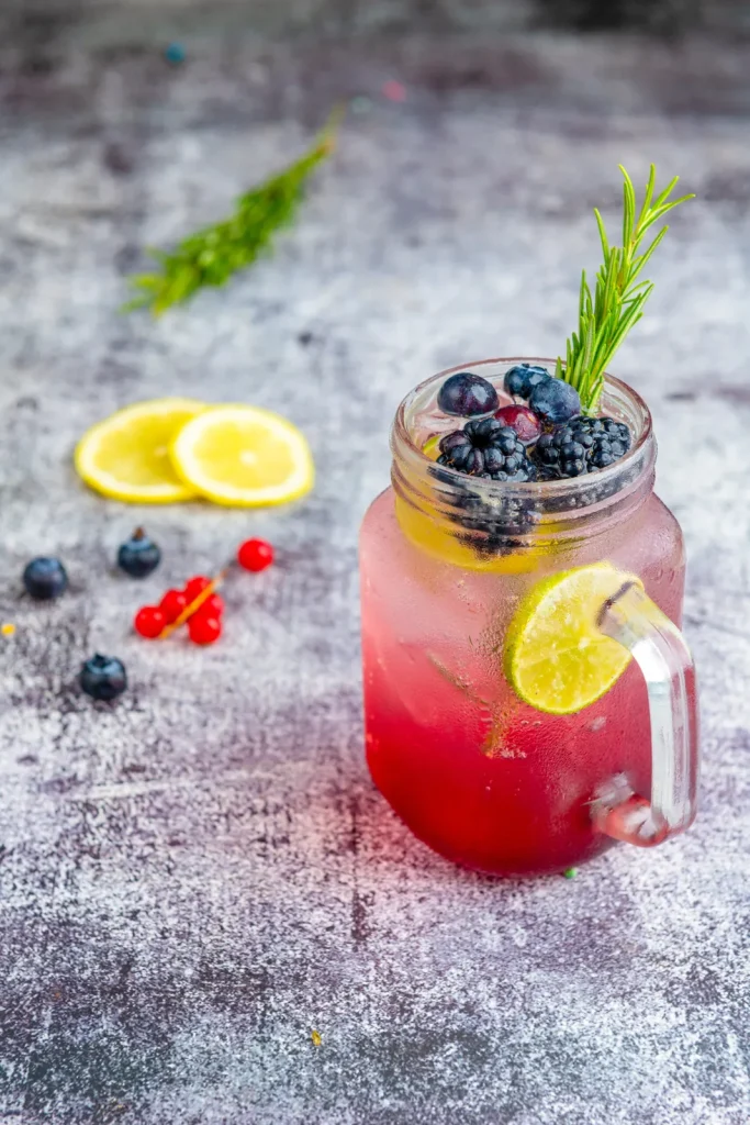 Berry and lemon mocktail served at Gevora Hotel