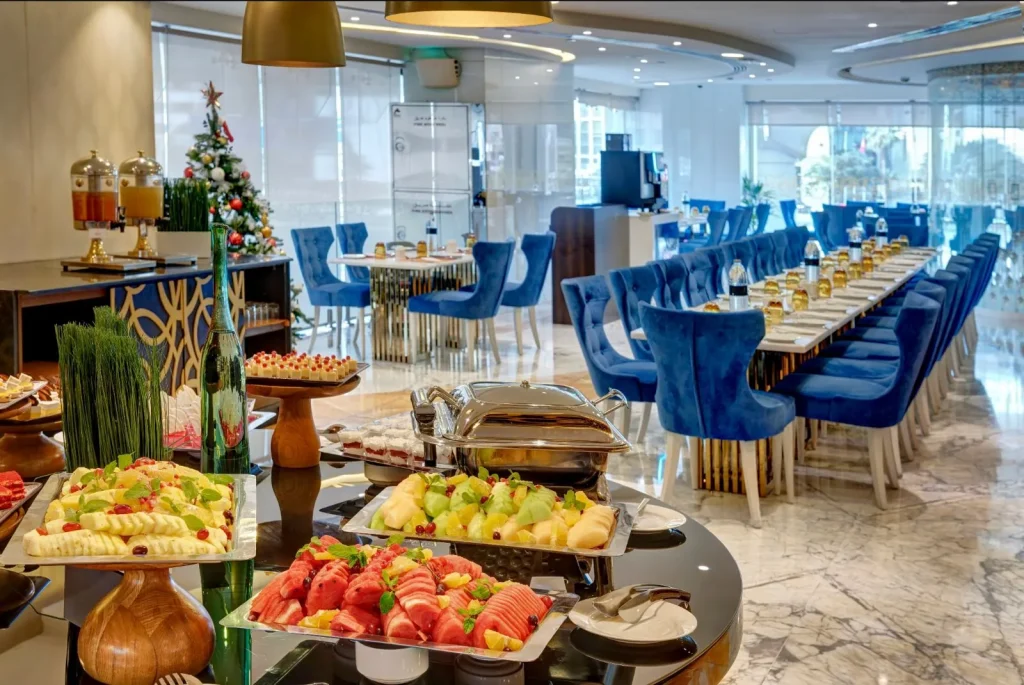 Breakfast buffet at Gevora Kitchen restaurant, Gevora Hotel