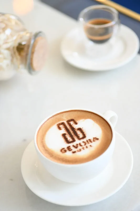 Cappuccino with Gevora latte art and espresso